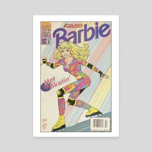 Barbie ComicsTake her Rollerblading  - Canvas by Nicholas BrandonSumner