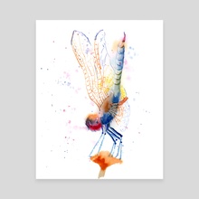 The dragonfly - Canvas by Olga Shefranov (PaintisPassion)