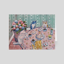 Kitty Tea Party - Card pack by pechebo 