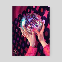 Barbie pink disco ball  - Poster by Victoria Georgieva