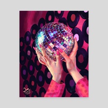 Barbie pink disco ball  - Canvas by Victoria Georgieva